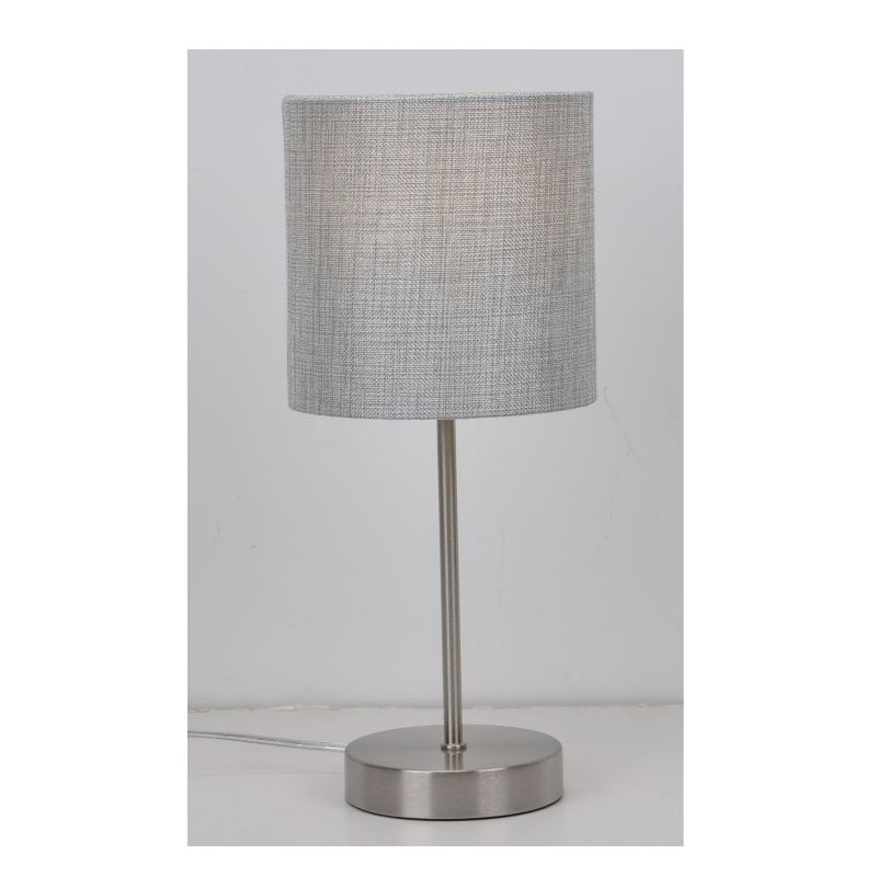 Table lamp with linen shade