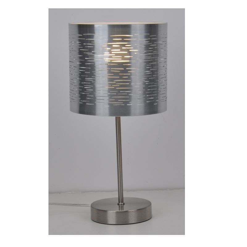 Modern table lamp with laser cut shade