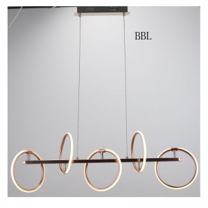 Pendant lamp with round LED strip and adjust function