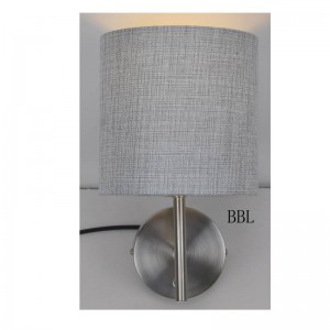 modern wall lamp with fabric shade