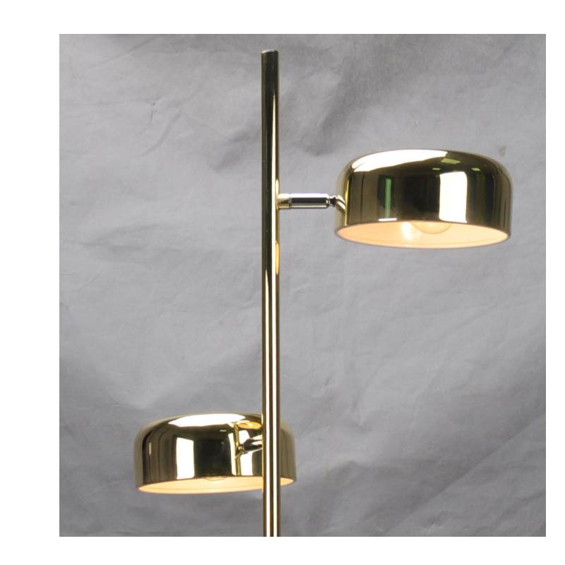 Floor lamp with metal shade and adjust function