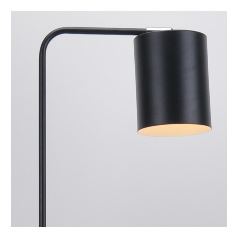 Floor lamp with metal shade and adjust shade function