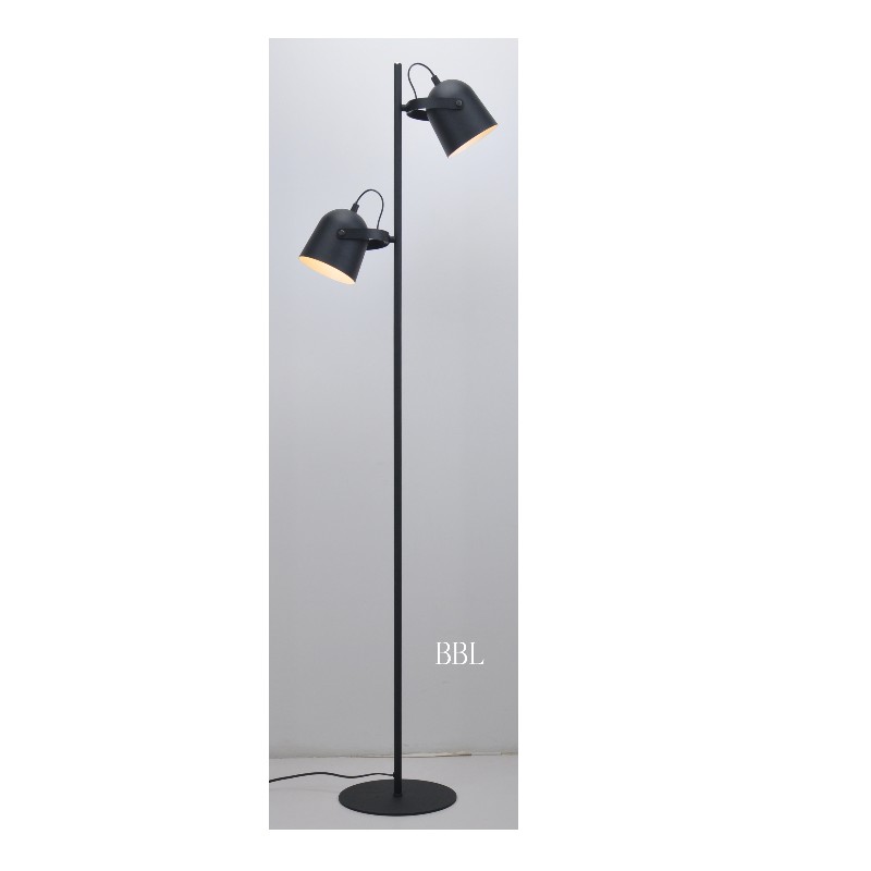 Floor lamp with metal shade and adjust shade function, flat base