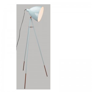 Tripod floor lamp with metal shade and adjust function