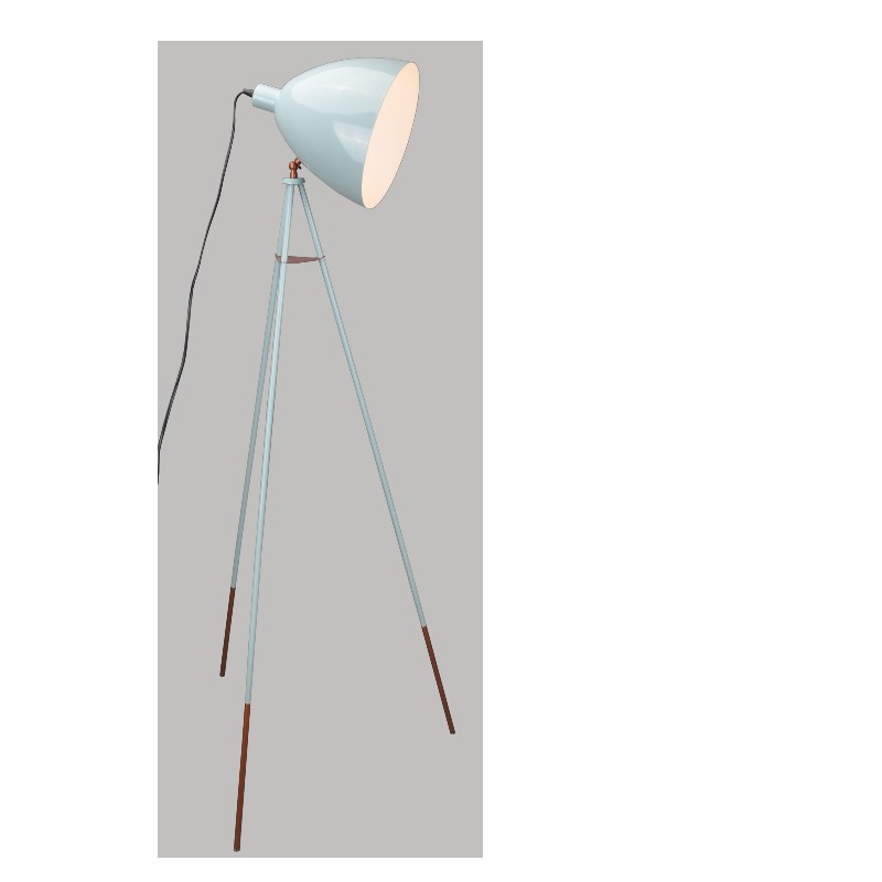 Tripod floor lamp with metal shade and adjust function