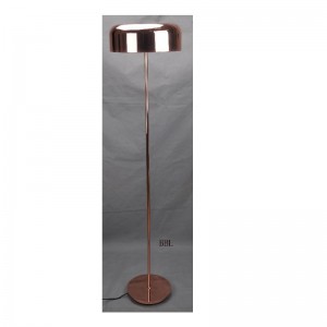 Modern floor lamp with metal shade