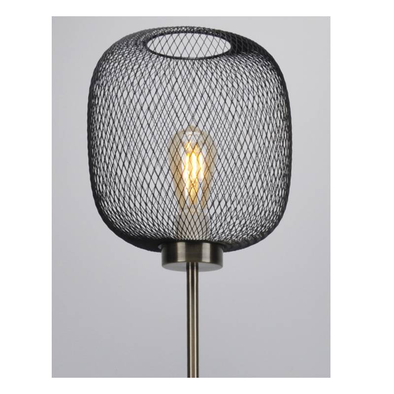 Modern floor lamp with mesh shade