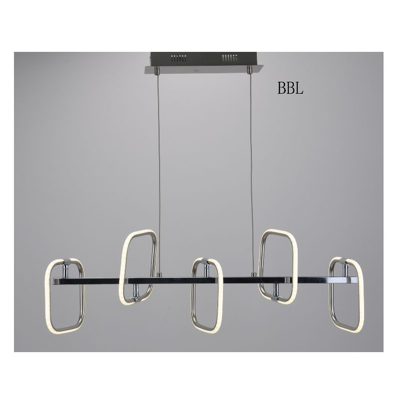 LED pendant lamp with square aluminum strip