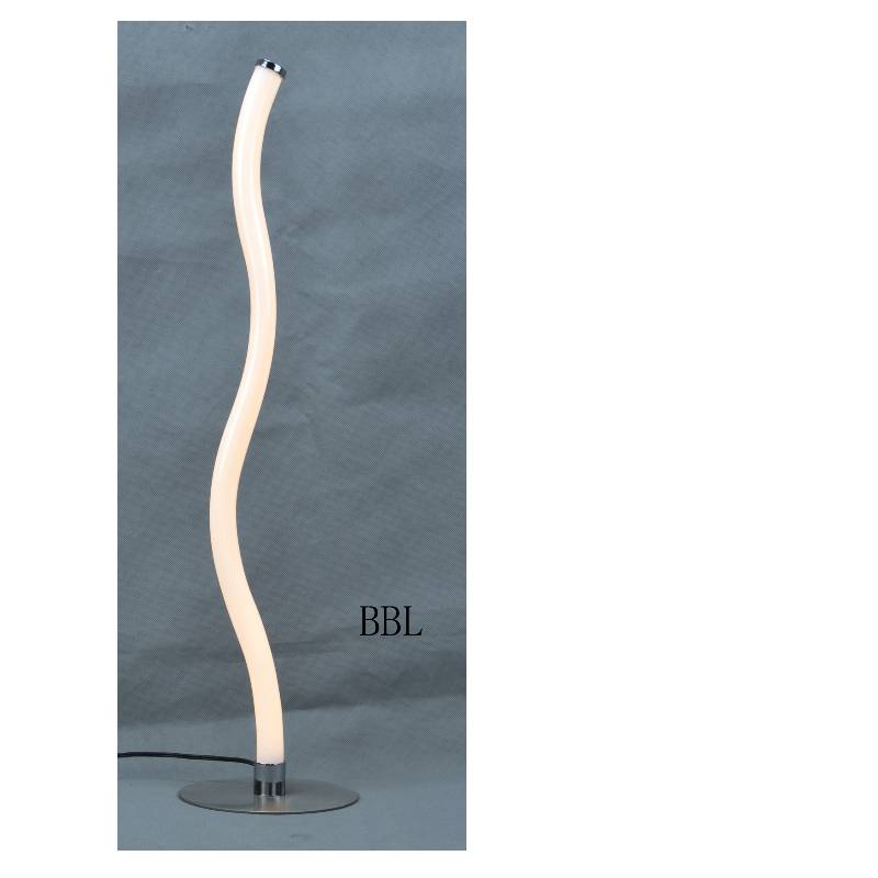 LED table lamp with wave shape acrylic tube