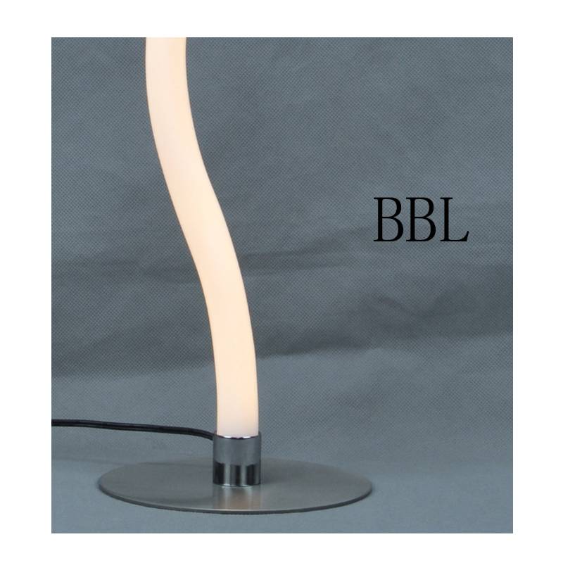 LED table lamp with wave shape acrylic tube