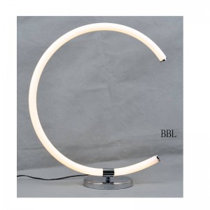 LED table lamp with acrylic C shape tube