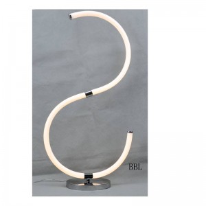 LED table lamp with S shape acrylic tube