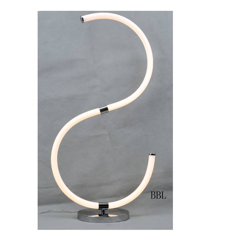 LED table lamp with S shape acrylic tube