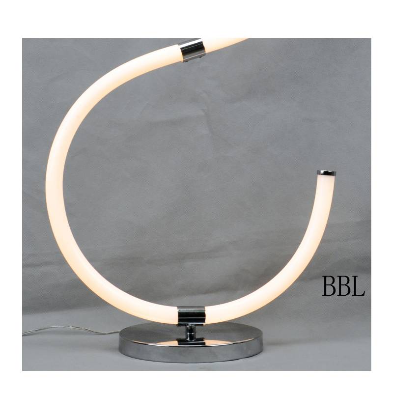 LED table lamp with S shape acrylic tube