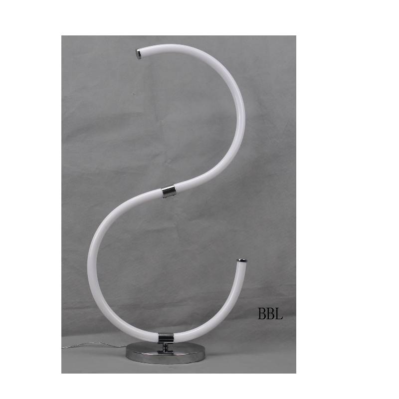 LED table lamp with S shape acrylic tube