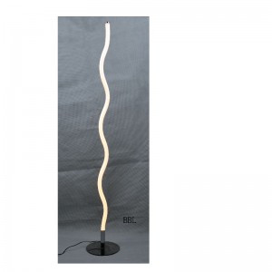 LED floor lamp with acrylic wave tube