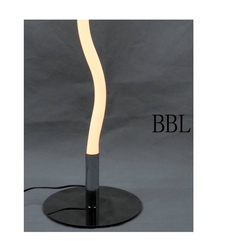 LED floor lamp with acrylic wave tube