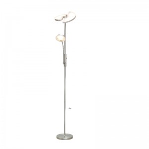 LED high voltage mother & son floor lamp with semi-round LED panel