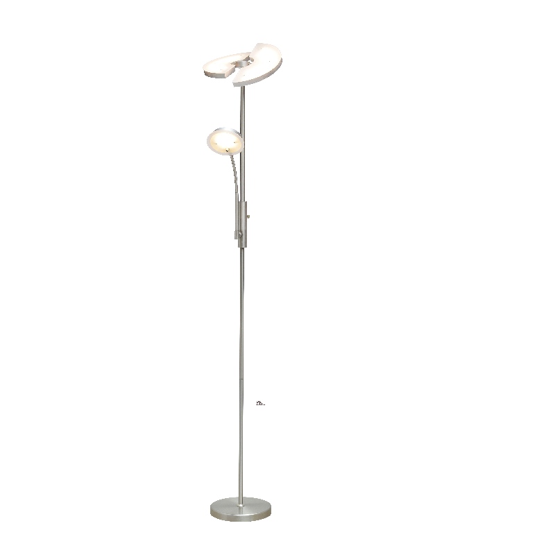 LED high voltage mother & son floor lamp with semi-round LED panel