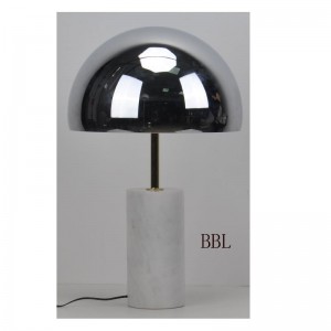 LED table lamp with white marble base