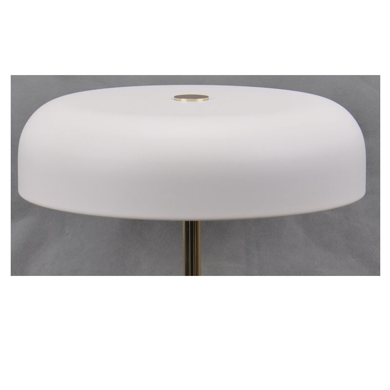 LED table lamp with marble base and metal shade