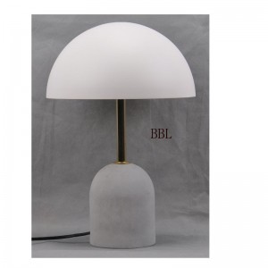 High voltage LED table lamp with concrete base