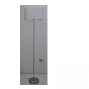 Modern floor lamp with fabric shade