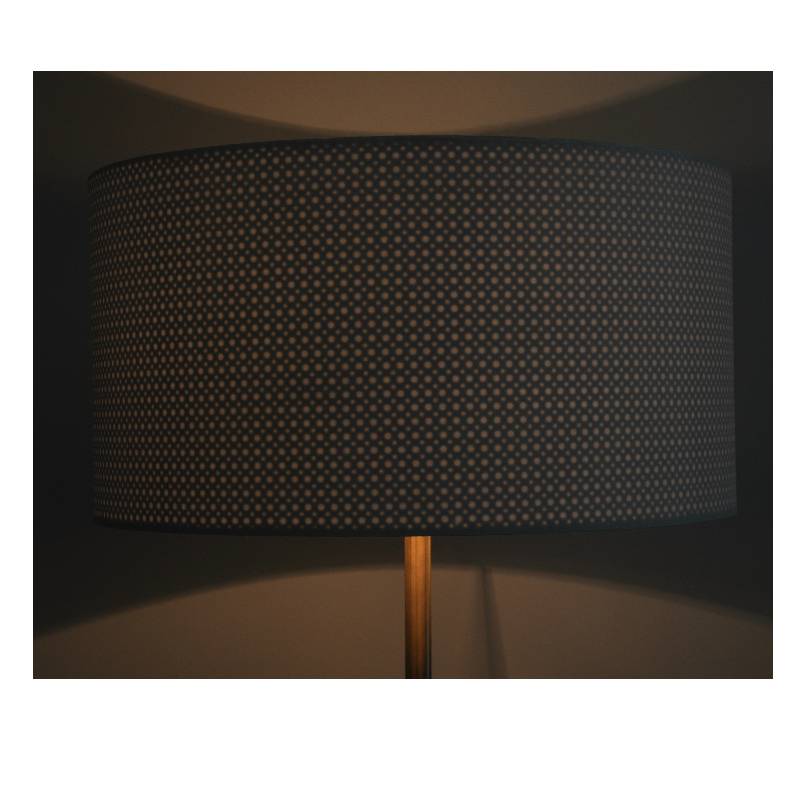 Modern floor lamp with fabric shade