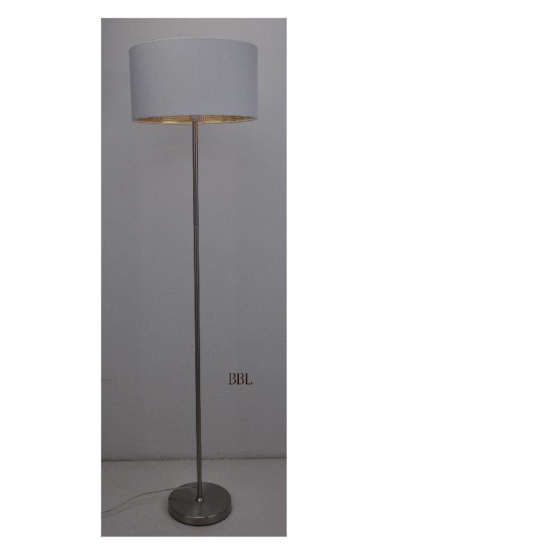 Modern floor lamp with fabric shade