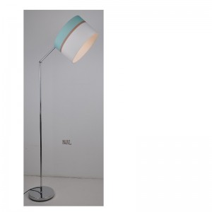 Modern floor lamp with fabric shade and adjust arm & joint