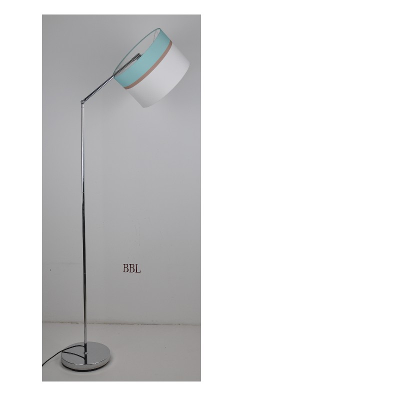 Modern floor lamp with fabric shade and adjust arm & joint
