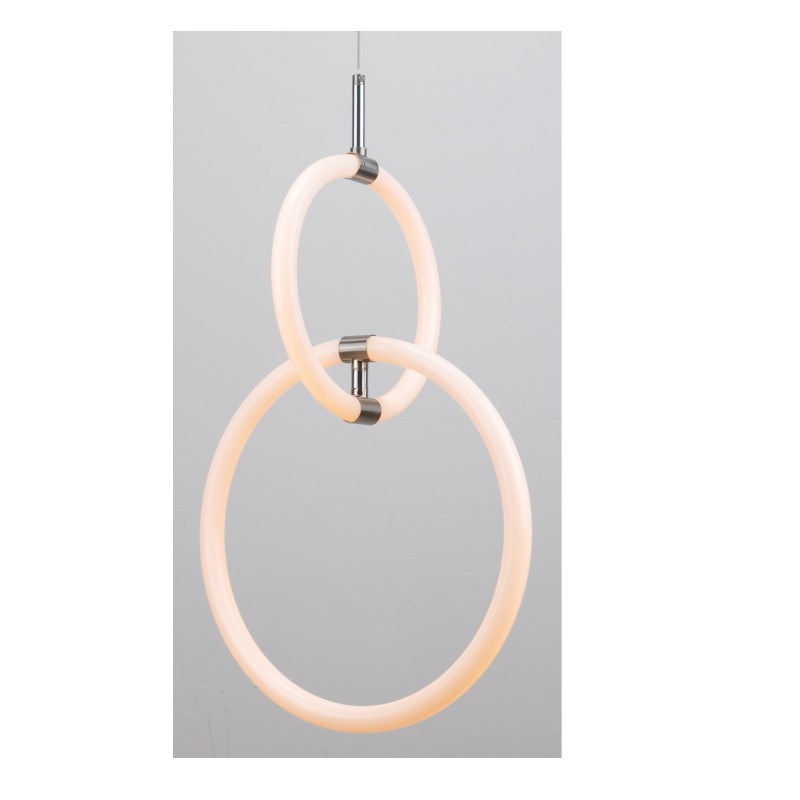 LED pendant lamp with rotatable acrylic round ring