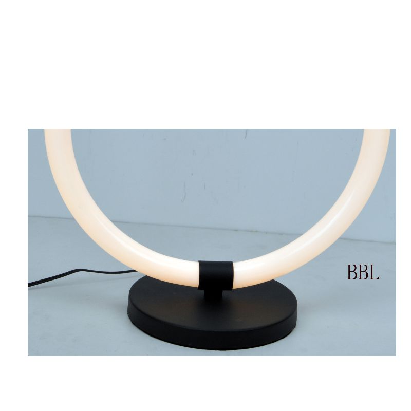 LED table lamp with acrylic round ring