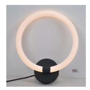 LED wall lamp with acrylic round ring