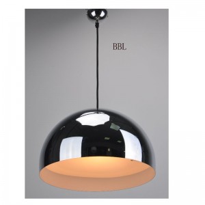 High voltage LED pendant lamp with DIM TO WARM and metal shade