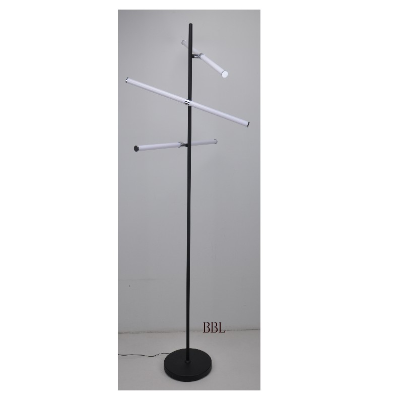 LED floor lamp with 3pcs rotatable acrylic tube