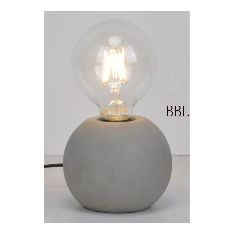 Table lamp with sphere concrete base