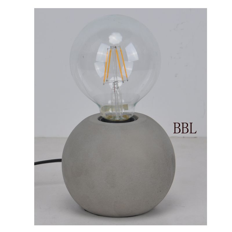 Table lamp with sphere concrete base