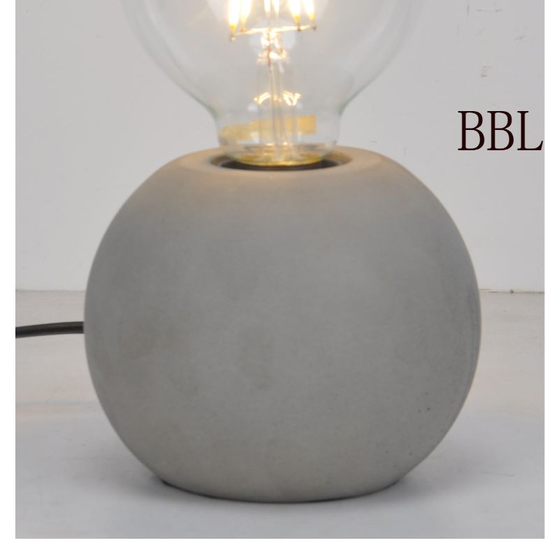 Table lamp with sphere concrete base