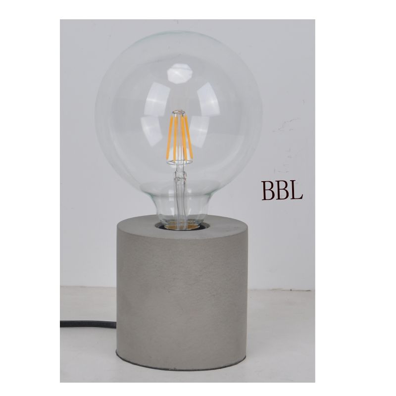 Table lamp with column concrete base