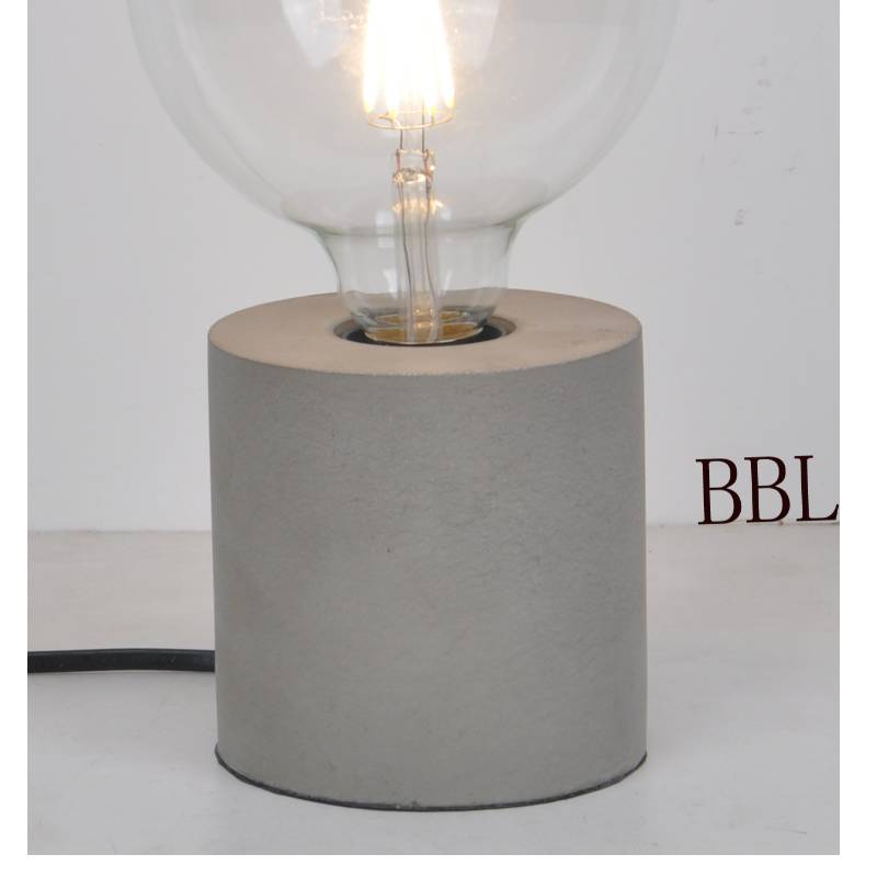 Table lamp with column concrete base