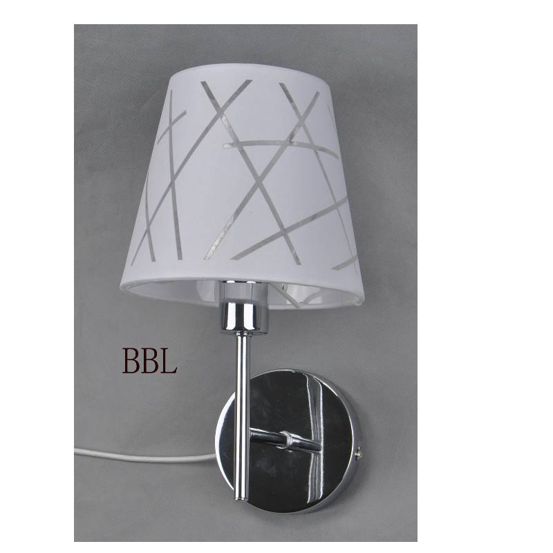 Wall lamp with fabric shade