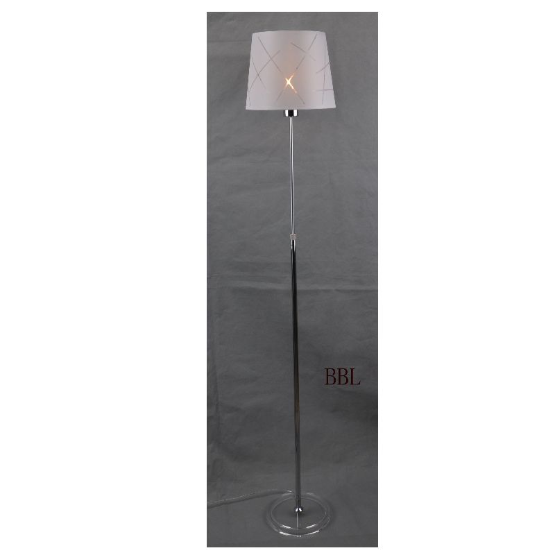 Floor lamp with fabric shade, can adjust up and down