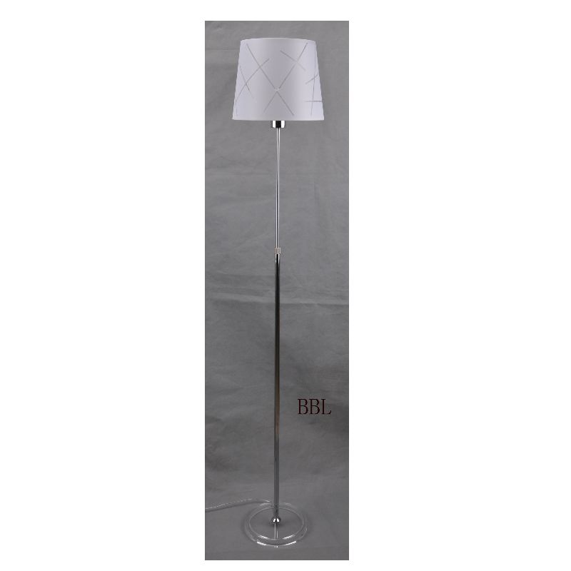 Floor lamp with fabric shade, can adjust up and down