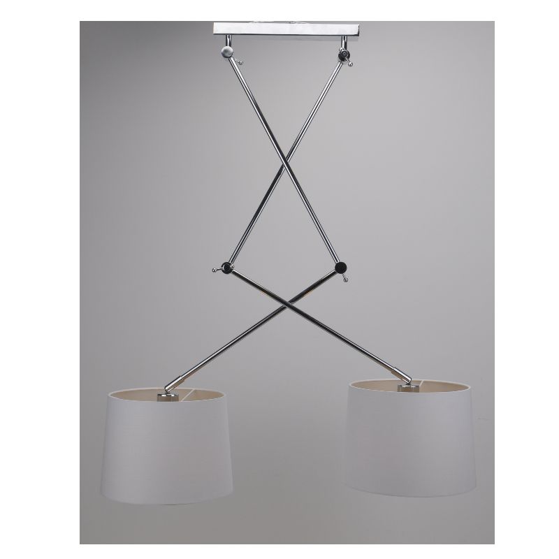 Pendant lamp with fabric shade, and up and down function