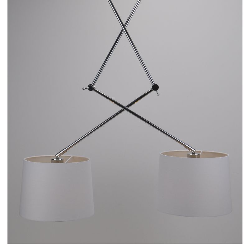 Pendant lamp with fabric shade, and up and down function