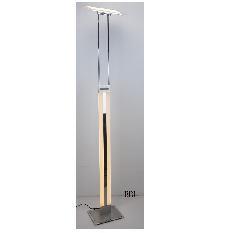 LED floor lamp with touch dimmer switch on the lamp body