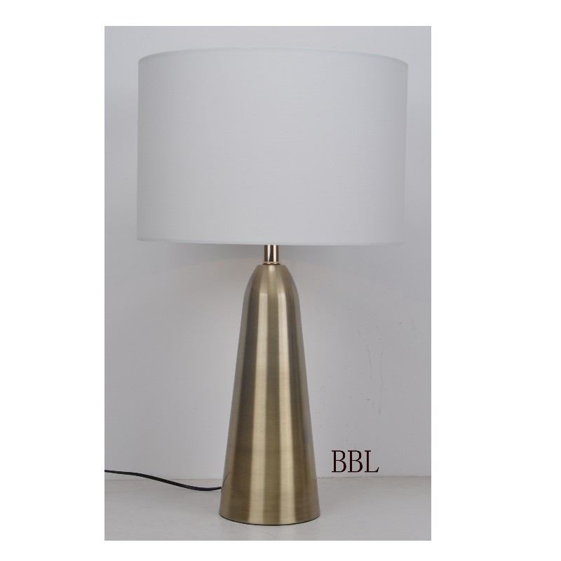 Bullet table lamp with fabric shade