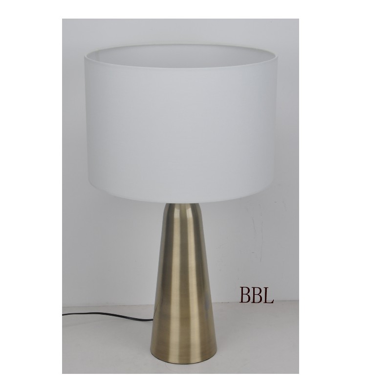 Bullet table lamp with fabric shade