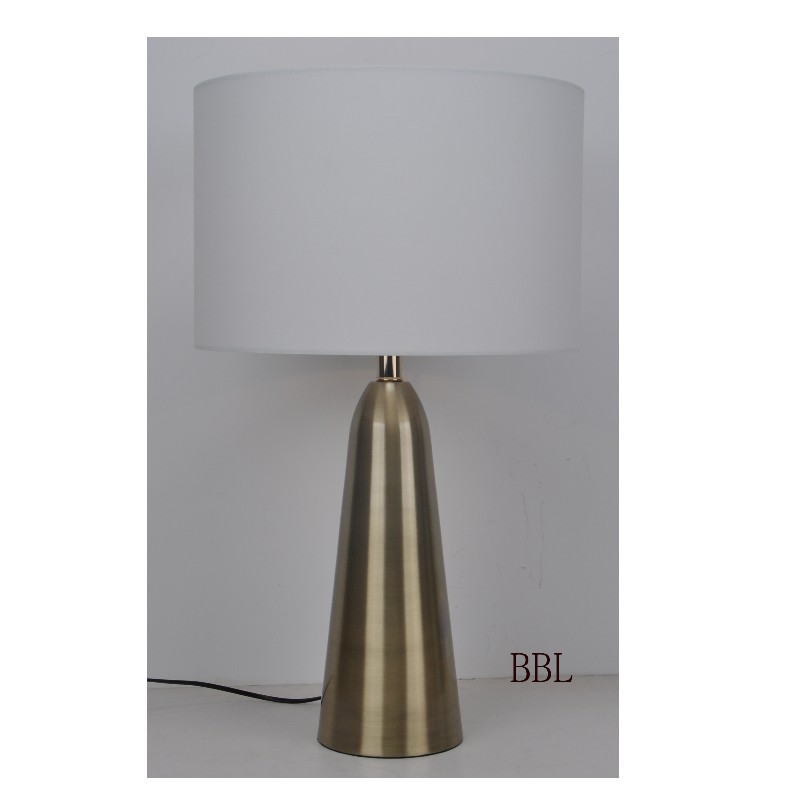 Bullet table lamp with fabric shade